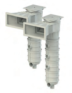 Filtered skimmer with cartridges, .