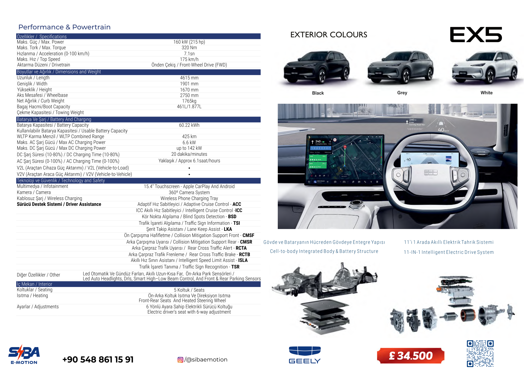 Geely EX5 - Black