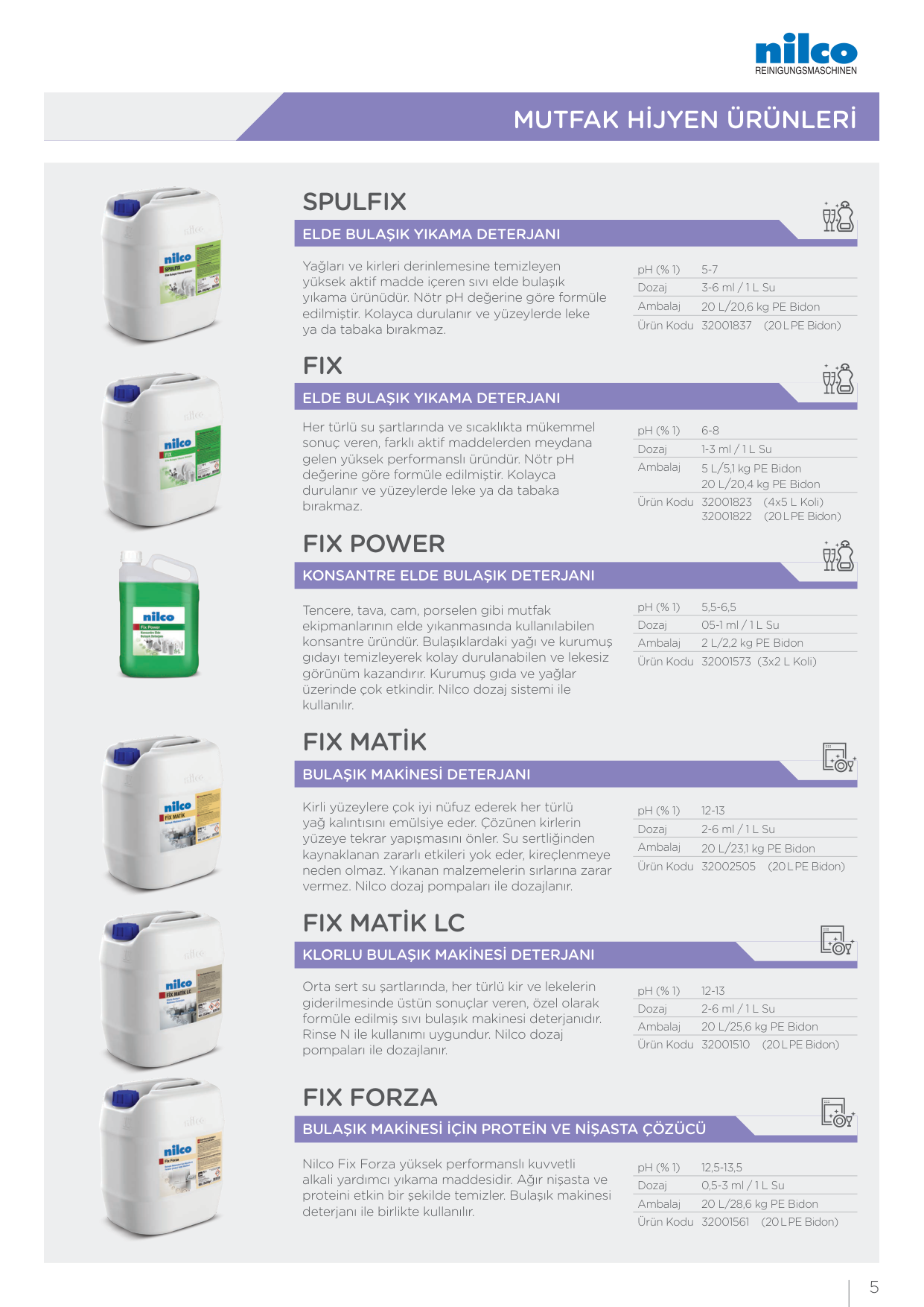 FIX MATİK LC Klorlu Bulaşık Makinesi Deterjanı - 20 L