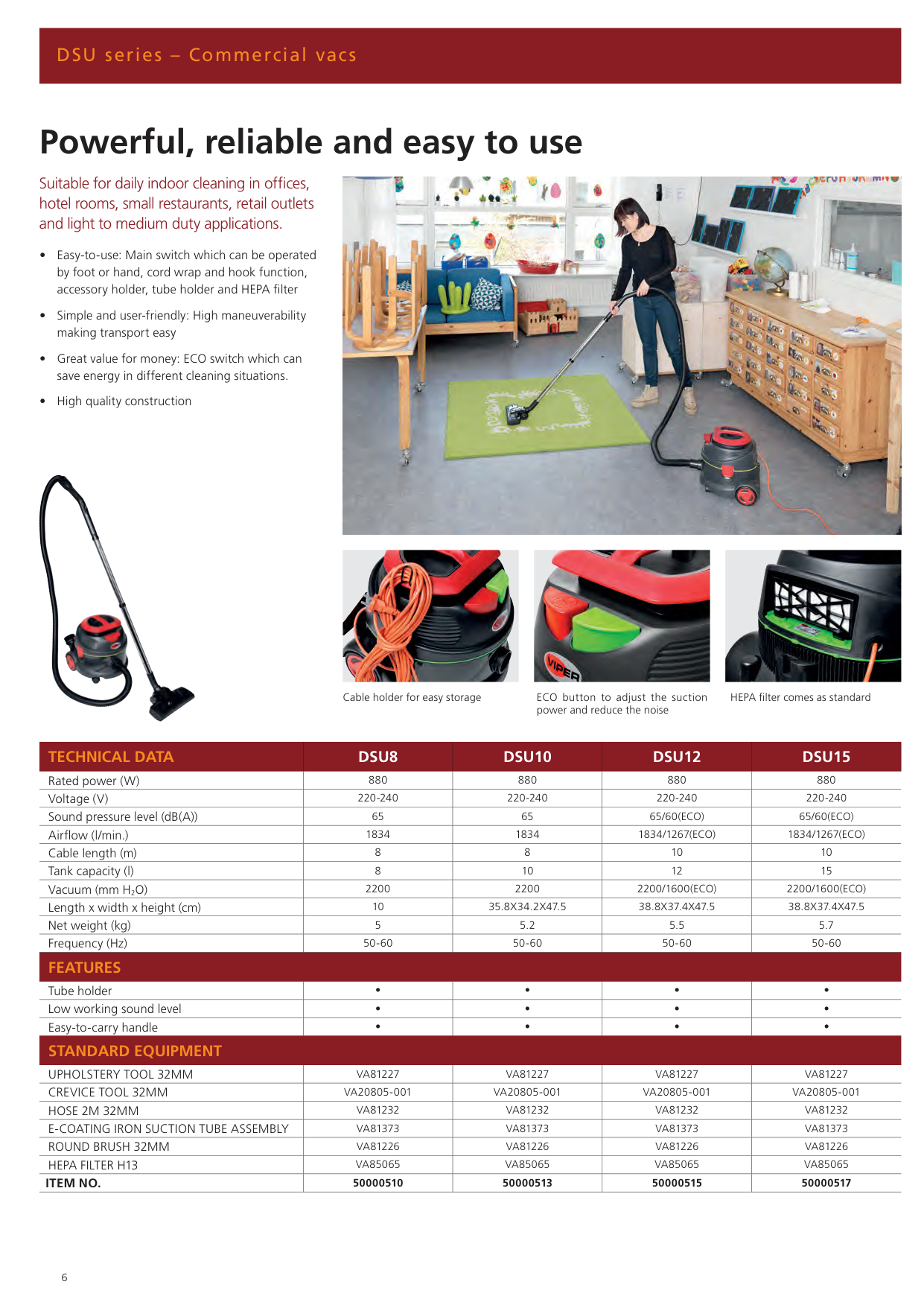DSU15 Commercial vacuum cleaner - 1