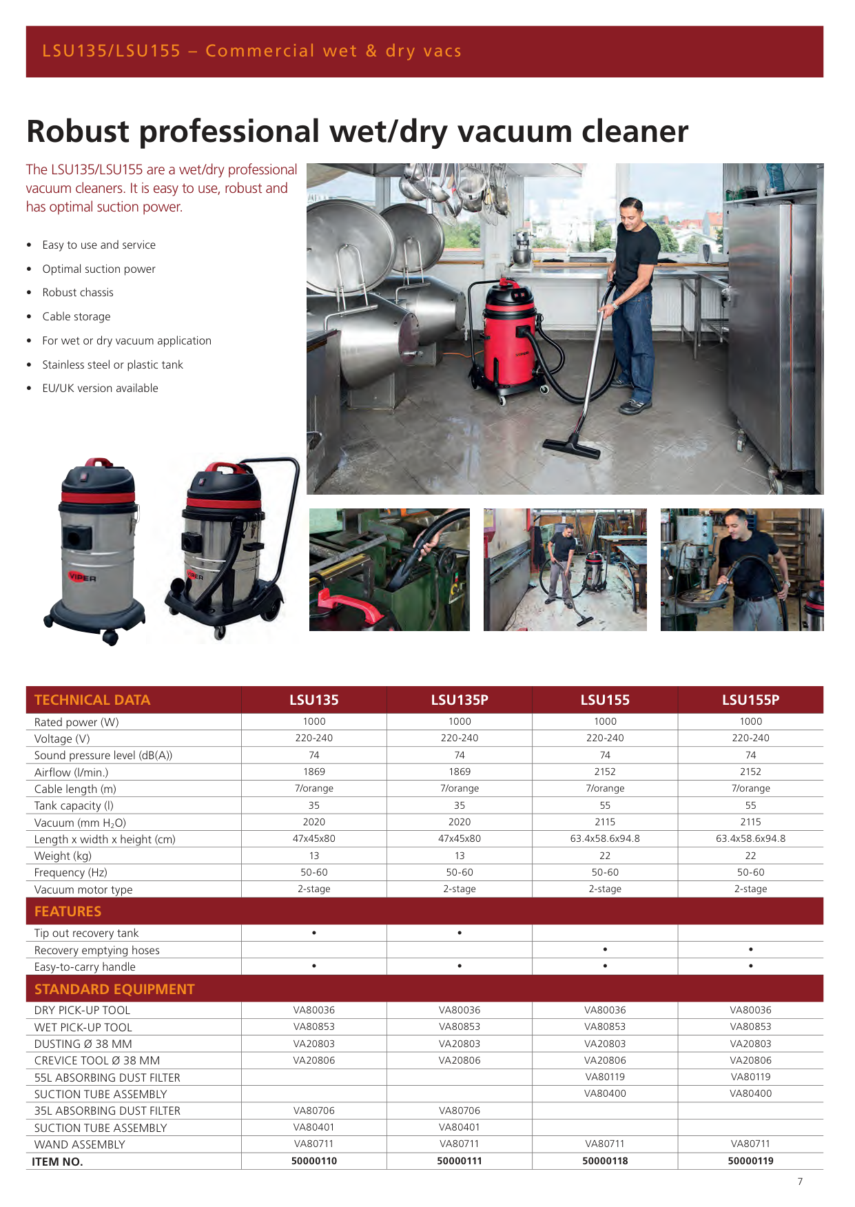 LSU155 Commercial wet & dry vac