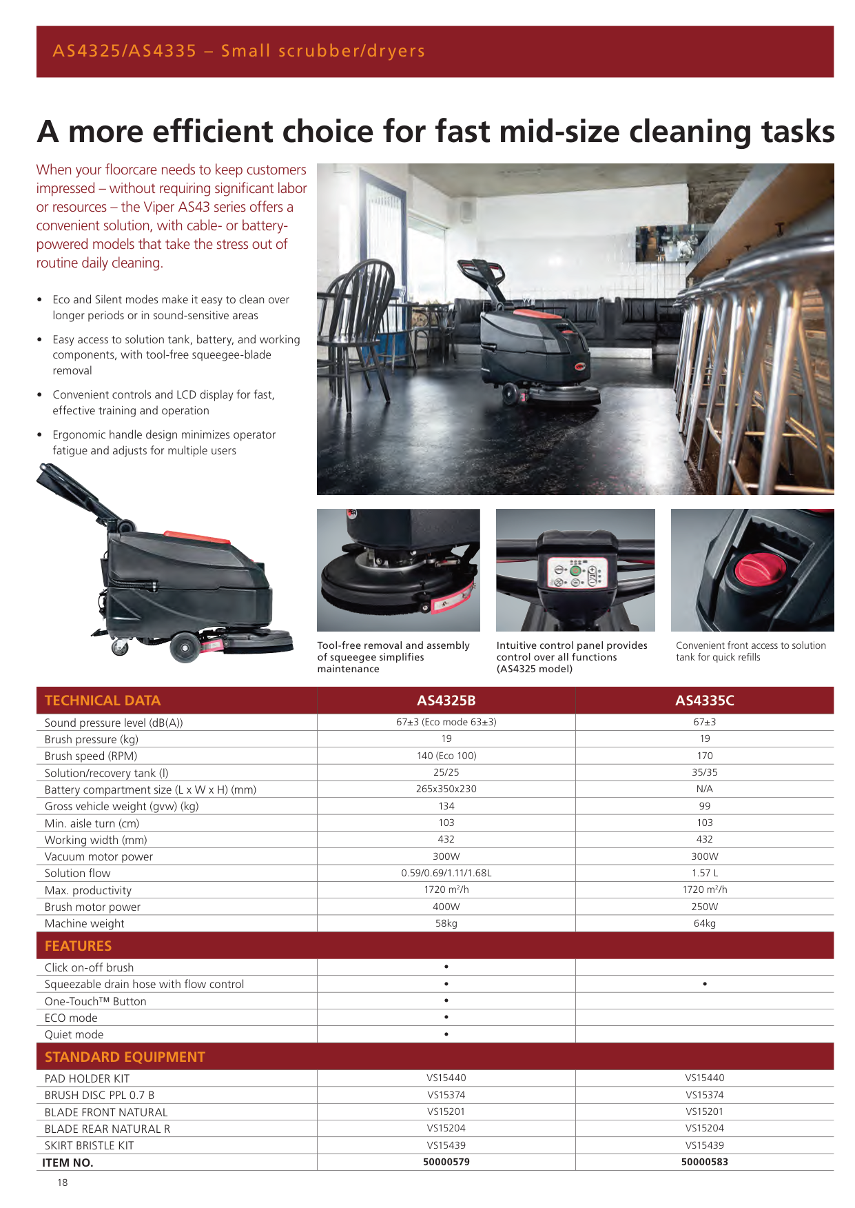 AS4335C Small scrubber/dryer