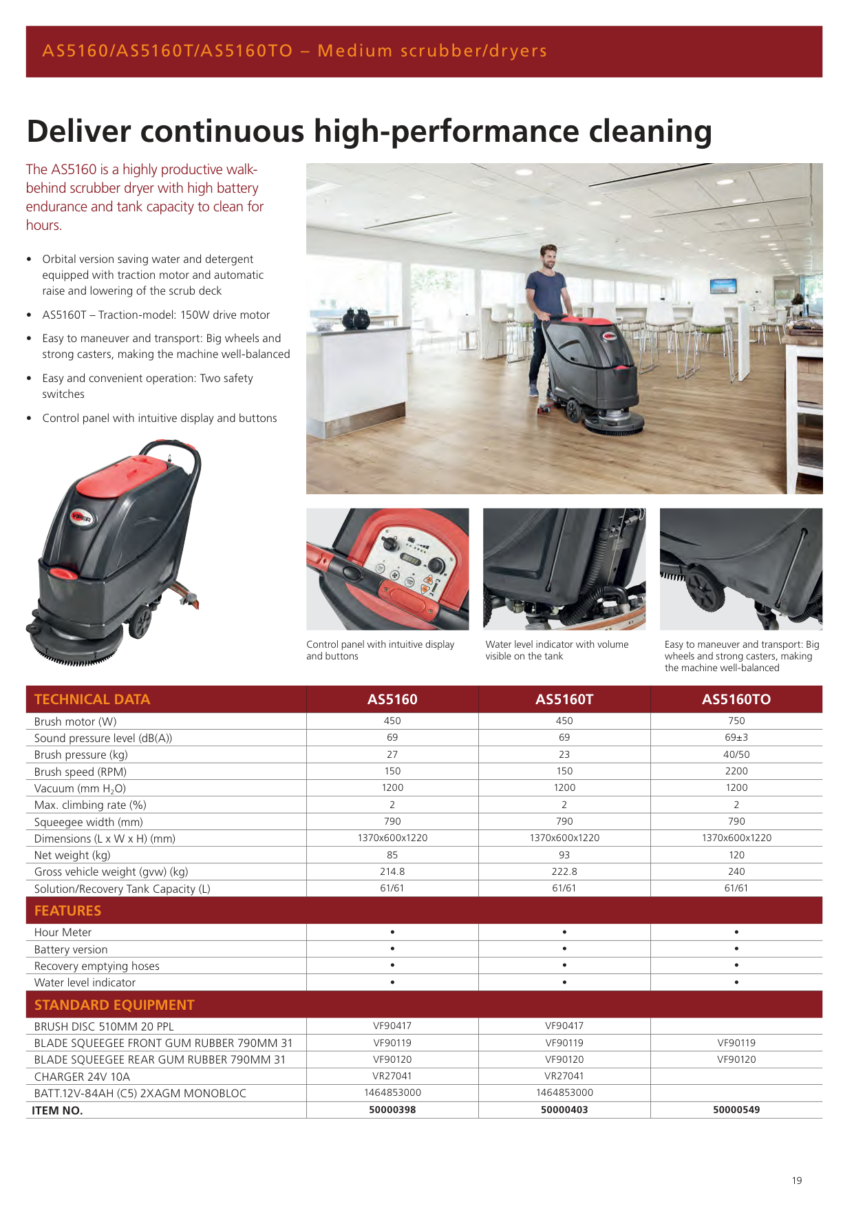 AS5160T Medium scrubber/dryer